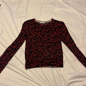 Equipment cashmere heart sweater